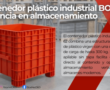 Box 62: contenedor industrial de color naranja de gran tamaño
