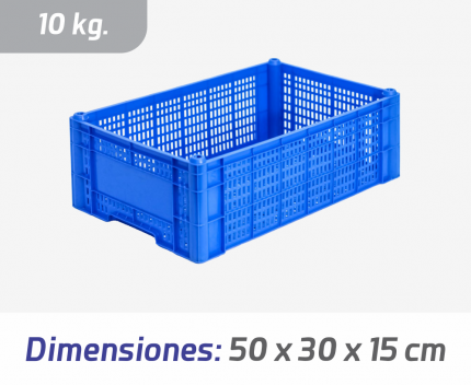 Caja plastica calada 10 kg